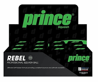 Prince Rebel Double Yellow Dot Squash Ball